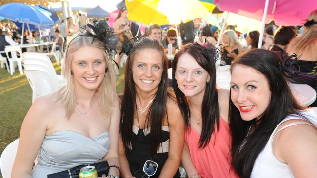 Miriah Sawray, Madelyn Mathies, Tiffany Hartwig and Kaitley Cat in 2011. Picture: Che Chapman