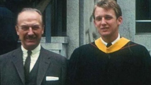 A young Donald Trump with his father, Fred.