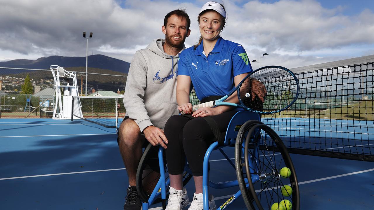 Maddy with fiancee Chris Mazengarb. Picture: Nikki Davis-Jones