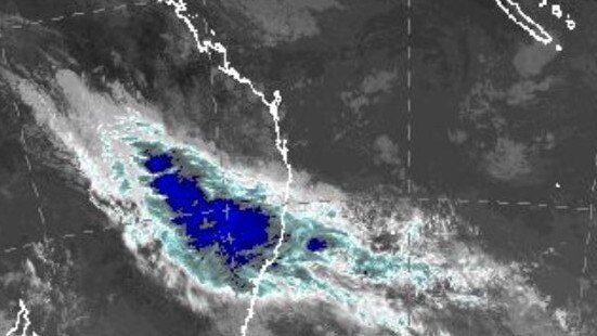 A weather system known as a Black Nor'easter is impacting southern Queensland and northern New South Wales. Picture: BOM