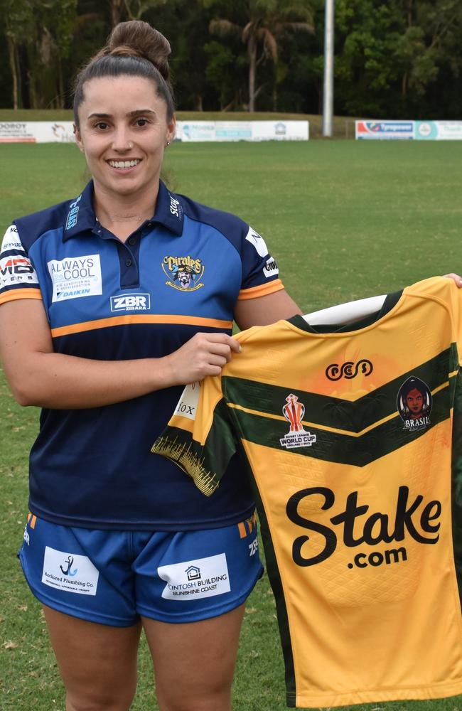 Brazilian international halfback Maria Graf has signed with the Noosa Pirates. Picture: Eddie Franklin