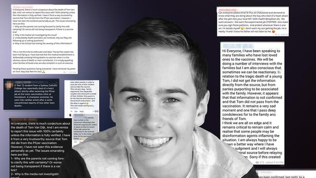 The tragic death of 17-year-old Tom van Dijk has become a textbook case of how misinformation is created and becomes established as fact in the anti-vax world.