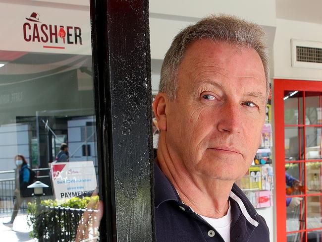 City Extra cafe owner Steven Duff has lost 70 staff because of Covid lockdowns. His usually busy 24 hour cafe in Circular Quay has been operating since the 1980's and is hoping the government can do more to help businesses like his survive the lockdowns. Picture: Toby Zerna