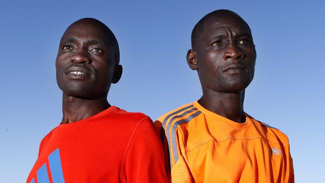 Gold Coast Airport Marathon Kenyan elite athletes Stephen Kibiwot and Stephen Tum will be aiming to break the Gold Coast Airport Marathon course record this Sunday 6 July. Both athletes have personal best times under the current course record. Picture: JERAD WILLIAMS