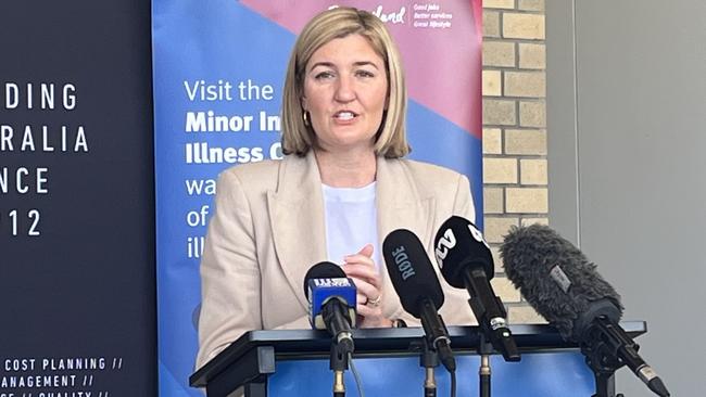 Health Minister Shannon Fentiman speaking at the opening of the Tugun Satellite Hospital on Sunday.