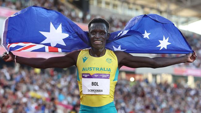 Happier times for Peter Bol. Picture: Michael Klein