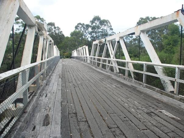 The heritage-listed Victorian bridge on the Princes Highway was built in the 1920s. Picture: Heritage Council Victoria