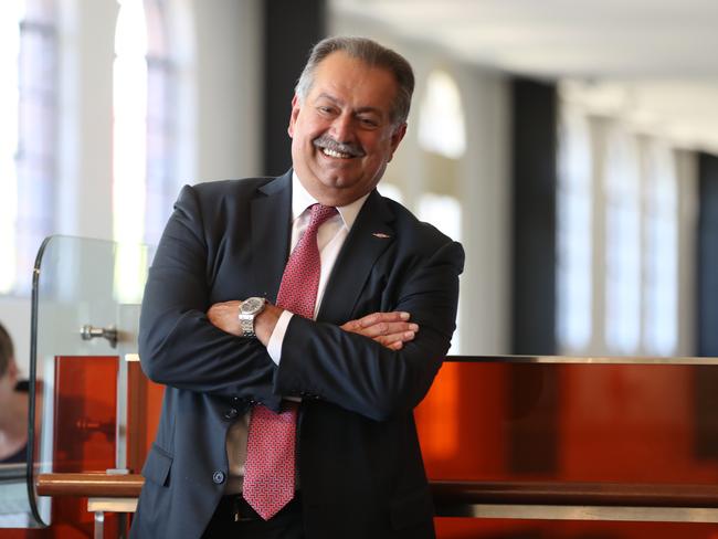 Andrew Liveris, former Dow Chemical CEO and manufacturing adviser to Donald Trump and Barack Obama, is advising Scott Morrison’s covid-19 recovery commission. Picture: Lyndon Mechielsen/The Australian