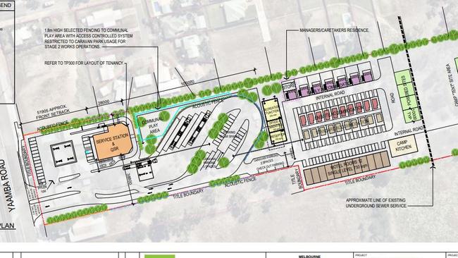 Proposed master plan drawing by TRG Australia: Retail Design &amp; Construction Management.