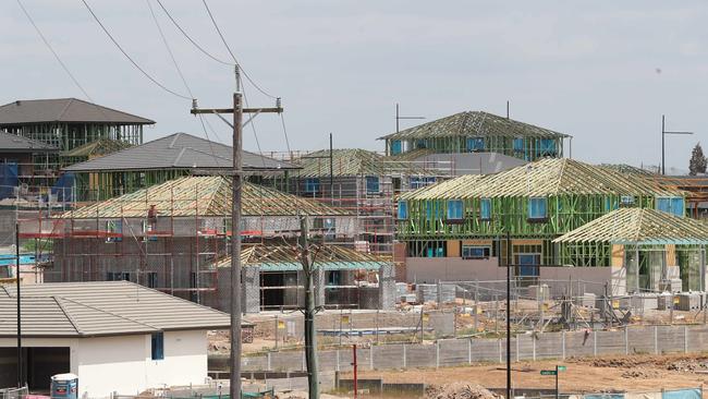 New home construction in Box Hill is quickly turning this rural community into suburbia. Picture: AAP Image/ David Swift