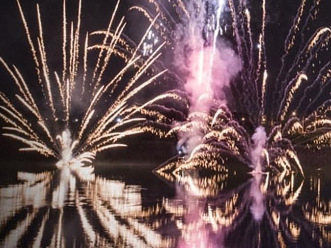 Fireworks in Mackay, New Year's Eve.