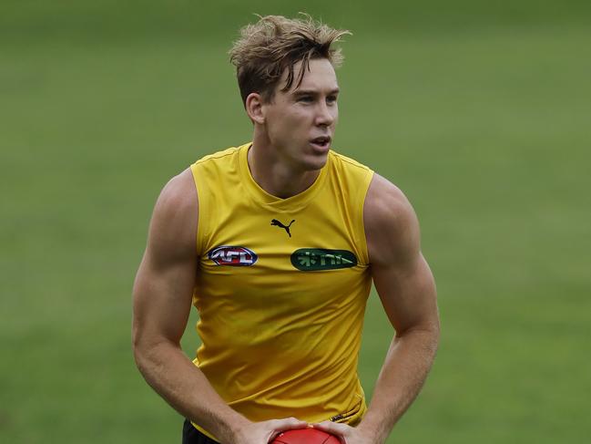 MELBOURNE , AUSTRALIA. March 12 , 2024.  AFLÃ Richmond training at Punt Rd.  Richmonds Tom Lynch  during todays session.  Pic: Michael Klein