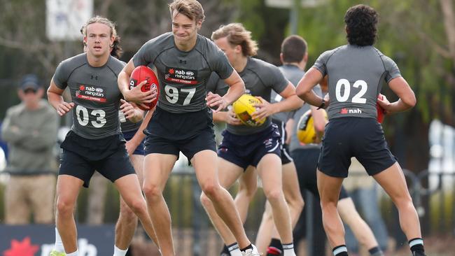 Matthew Allison put through his paces during the pre-draft training day.