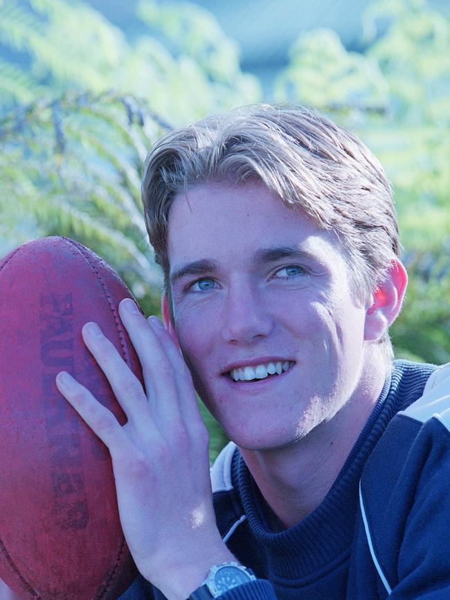 A young Danny Roach after being drafted by Collingwood.