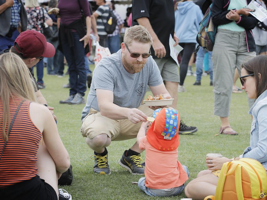 Families having fun at the Taste of the Huon festival. Picture: MATHEW FARRELL