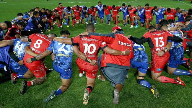 The fight broke out following Tonga’s win over Samoa in Auckland