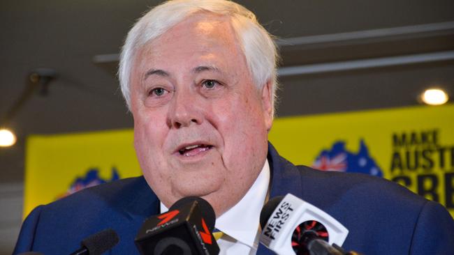 Clive Palmer’s UAP is also fielding a candidate in Leichhardt. Picture: AAP.