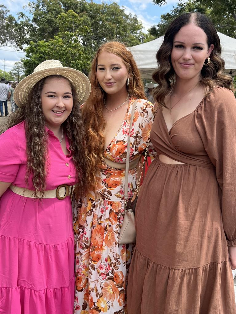 The girls having a ball at Torbanlea Picnic Races.