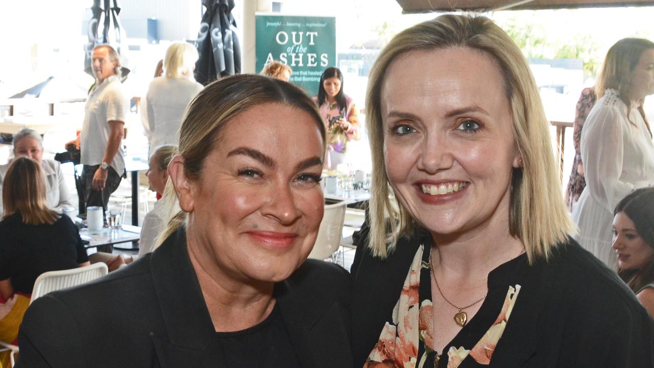 Shelley Malcolm and Emma Carter at Early Risers Gold Coast Women in Business breakfast at Edgewater Dining, Isle of Capri. Pic: Regina King