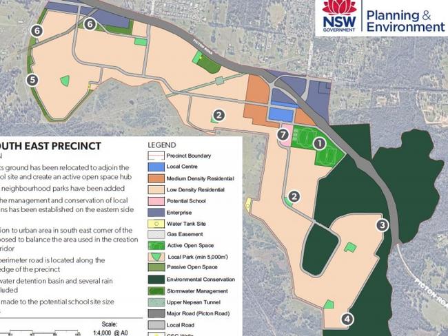 The precinct plan for Wilton South East.