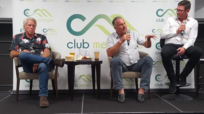 Cricket royalty Jeff Thomson and Sir Ian Botham talk about their incredible achievements during the Ashes battle at Club Menangle. Picture: Luisa Cogno