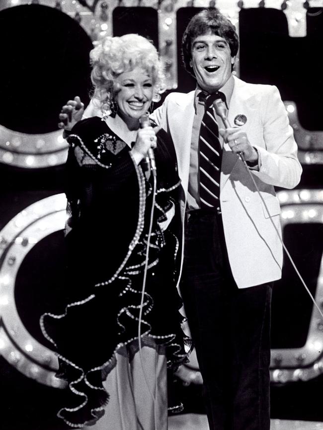 Dolly Parton with Meldrum in 1984. Picture: archive