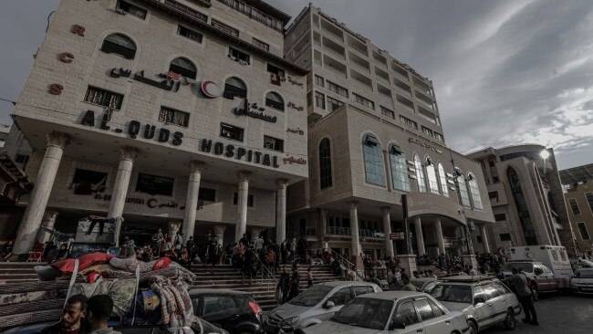 The Palestine Red Crescent Society said Gaza’s second-largest hospital Al-Quds is “no longer operational” after running out of fuel on Sunday. Picture: Getty Images.