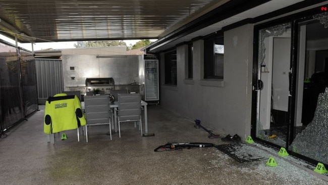 Crime scene photos show the aftermath of an alleged attempt on the life of former Comancheros chapter president Peter Zdravkovic. Picture: ACT Supreme Court