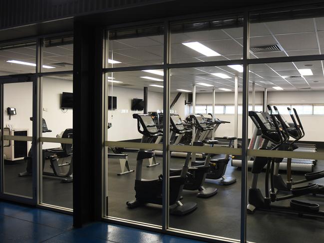 The Howard Springs facilities include a gym. Picture: Katrina Bridgeford.