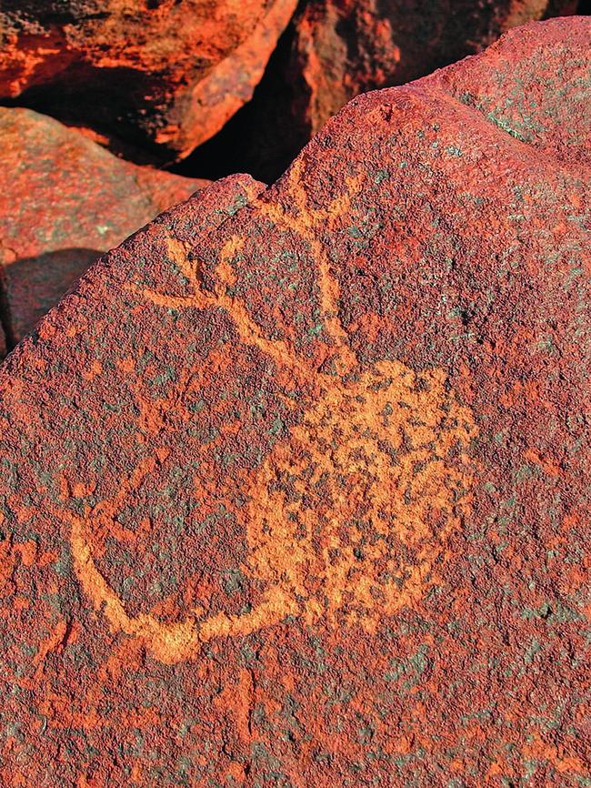 Ancient Aboriginal rock art of Burrup Peninsula and Dampier Archipelago.