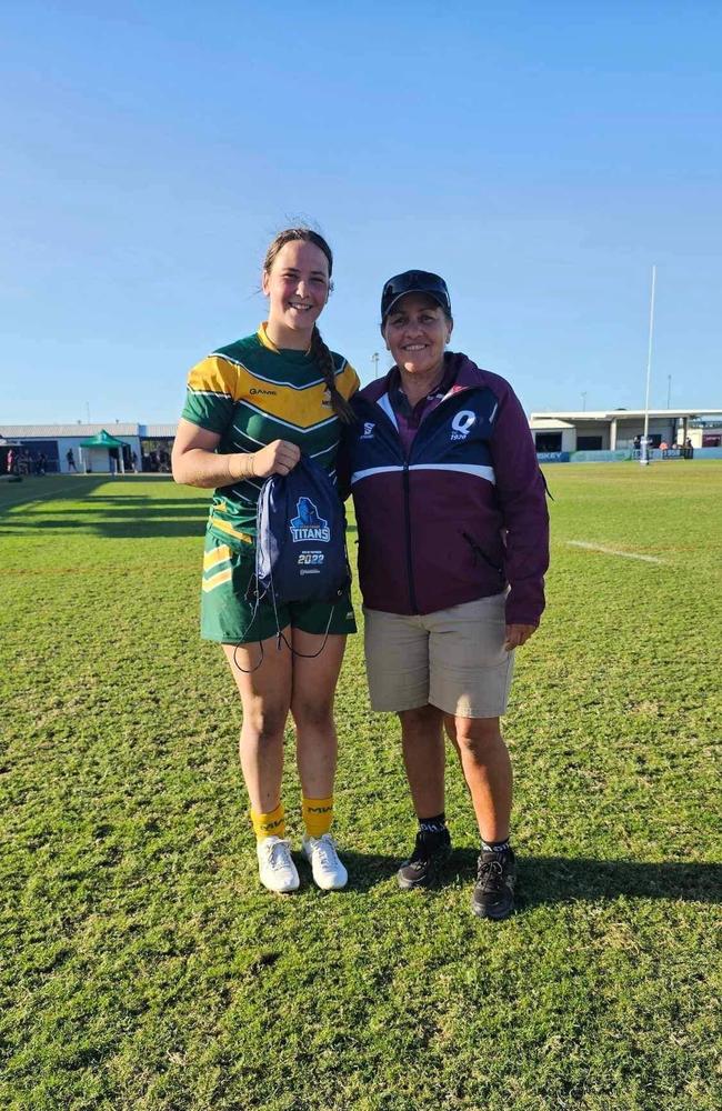 Met West select Emilee George and former Ipswich State High teacher and coach Veronica White, a National Rugby League Hall Of Fame inductee this year.