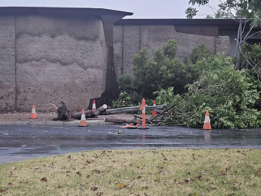 Storm damage at Winton. Picture: Higgins Storm Chasing