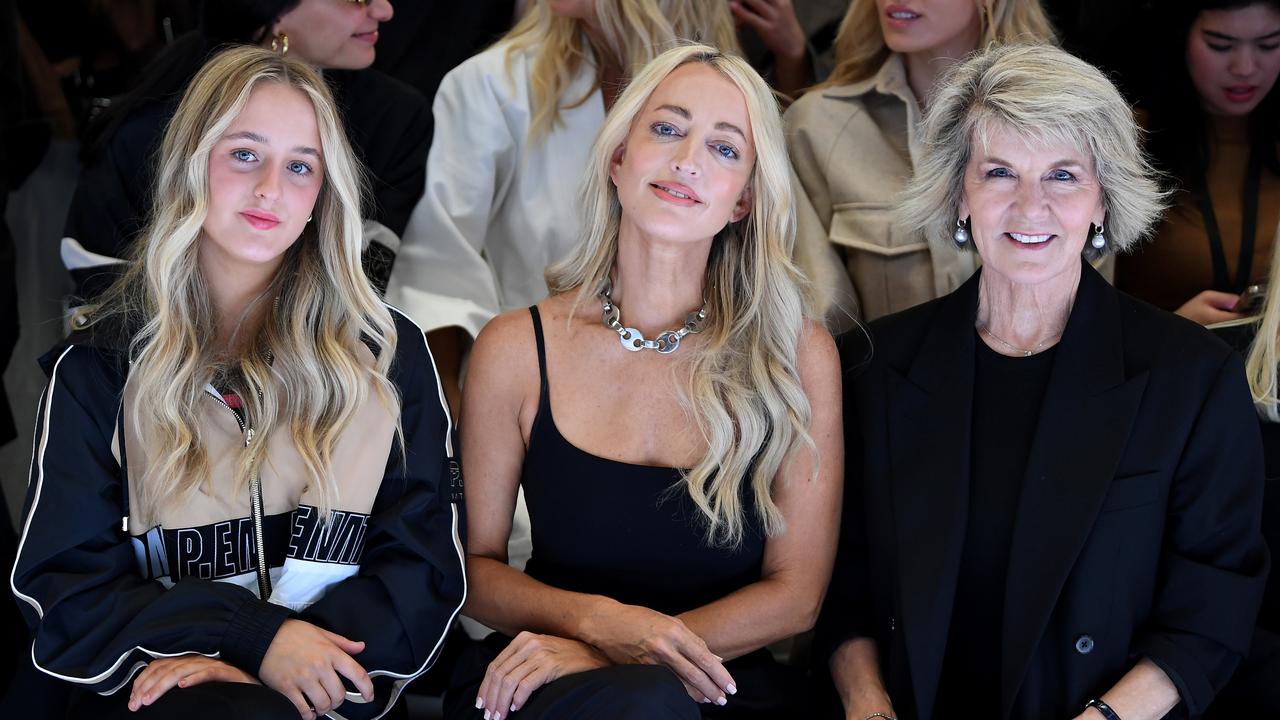 Jackie O, Kitty and Julie Bishop hanging out. Picture: Wendell Teodoro/Getty Images for AFW