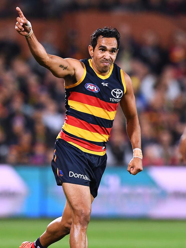 Eddie Betts has grown frustrated during recent years at Adelaide, leading to trade speculation. Picture: Mark Brake/Getty Images.