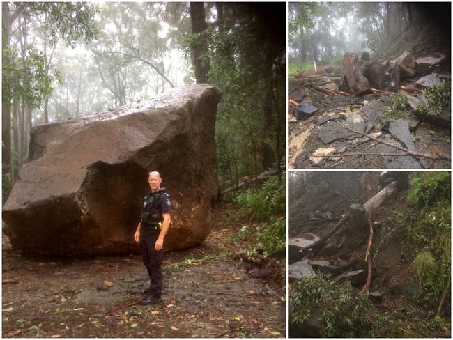 landslie closes gold coast hintelrand road