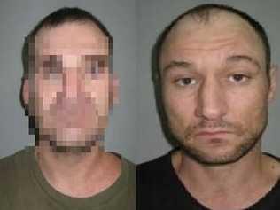 AT LARGE: Police are searching for the man pictured above - Trent Dyhrberg (right) in the Gympie region who is a person of interest in a murder committed in Amamoor last Thursday night.