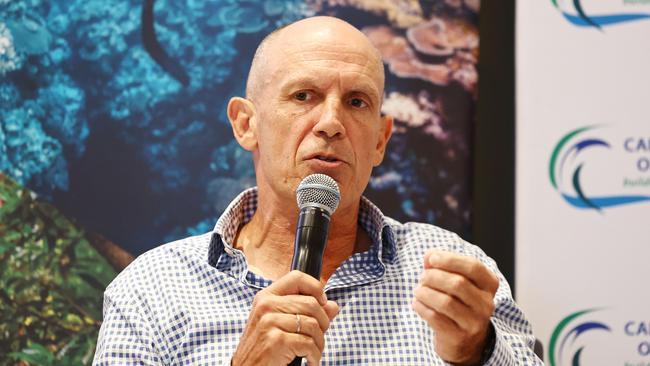 ALP candidate for Mulgrave Richie Bates participates in a Q&amp;A session at the 2024 Meet the Candidates: State Election Forum Lunch, hosted by the Cairns Chamber of Commerce and Tourism Tropical North Queensland at the Pullman Reef Hotel Casino. Picture: Brendan Radke