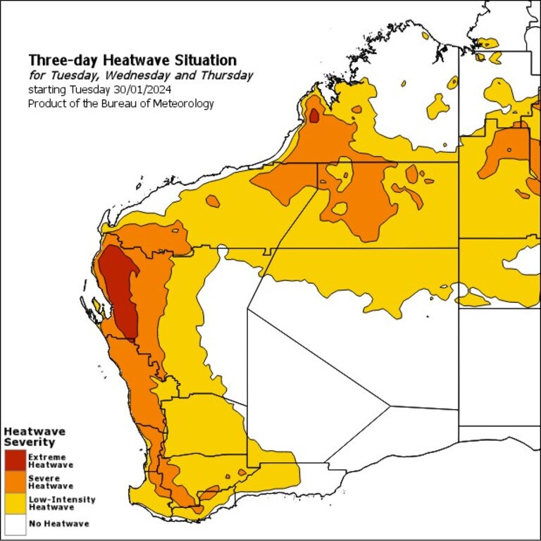 A large heatwave is also taking hold. Picture: BOM.