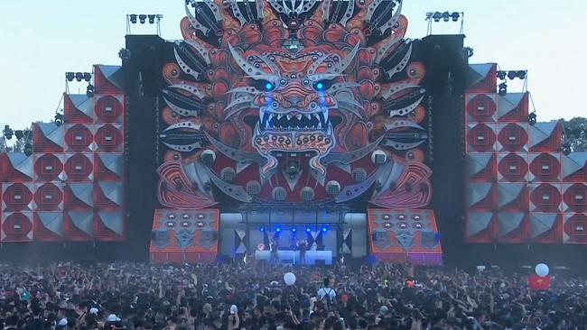 Screen grabs from visoin of the Defqon Music Festival, held in Penrith, Sydney, 15 September 2018. Two people have died, 2 remain in critical condition and 700 were treated for drug related incidents at the Music Festival. Picture: Q-Dancehttps://www.q-dance.com/en/