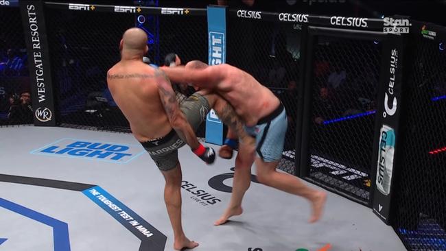 Tim Johnson and Danilo Marques were wiped out. Photo: Twitter, PFL.