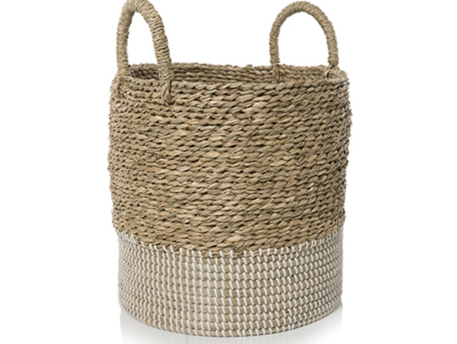 Home Republic Mosman basket in white/natural, $49.99, Adairs.