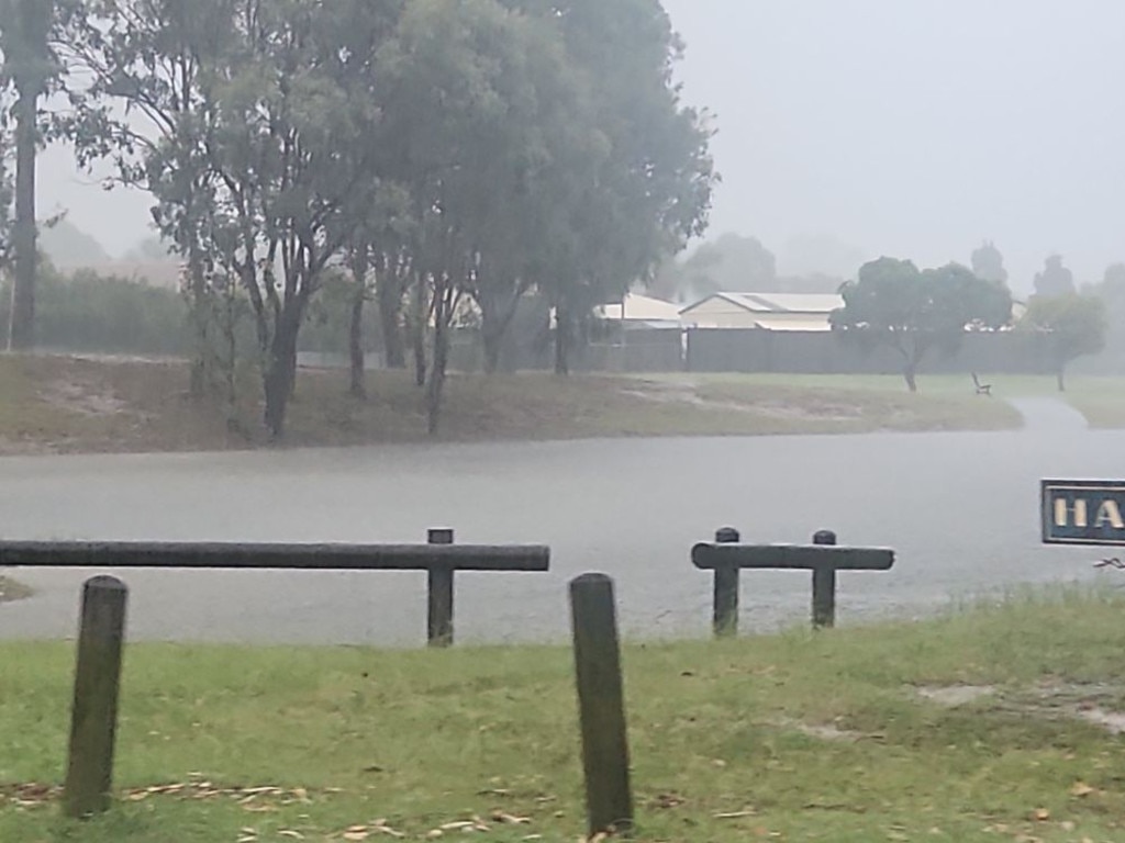 Flash flooding in Hervey Bay.