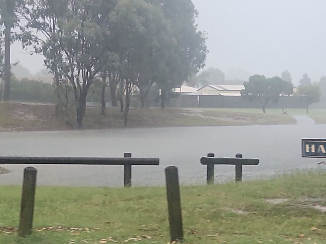 Flash flooding in Hervey Bay.