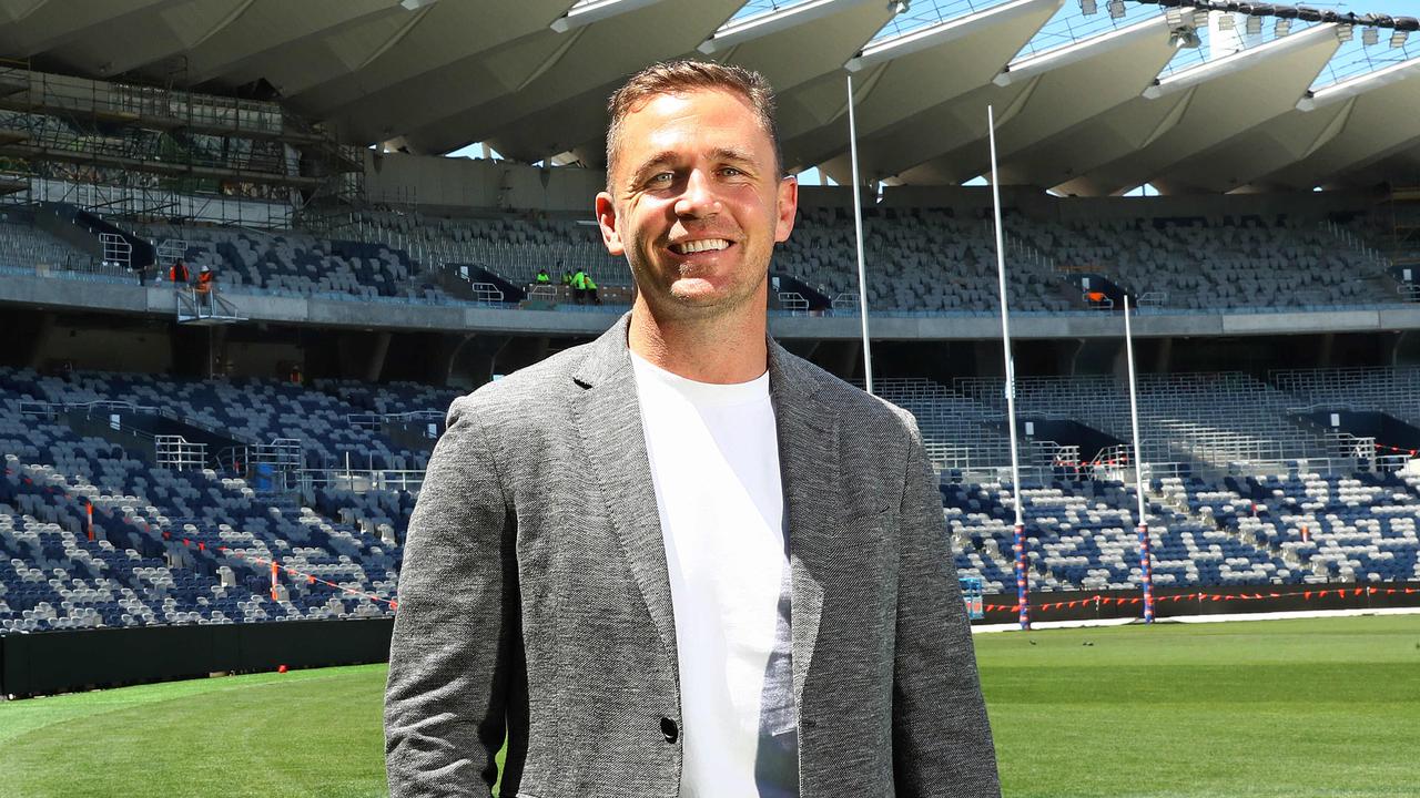 Joel Selwood has been appointed to a role in the AFL football operations department alongside retired AFLW great Erin Phillips. Picture: Alison Wynd