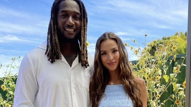 Nic Naitanui and Brittany Brown.