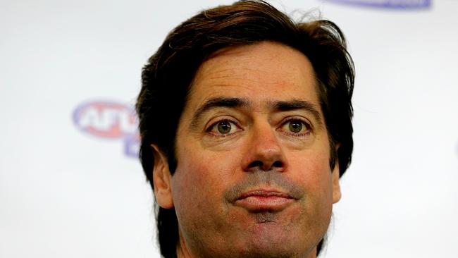 AFL CEO Gillon McLachlan Press Conference at AFL House, Docklands. Picture: Tim Carrafa.