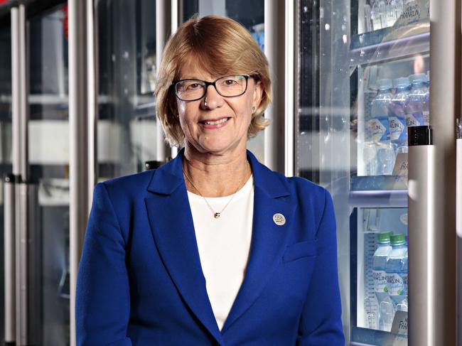 Coke Amatil CEO Alison Watkins posing for a photo at their office in North Sydney on the 22nd of August 2019. Photographer: Adam Yip