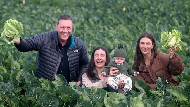 John Said from Werribee South, with his daughters Olivia and Raquel and grandson Romeo.