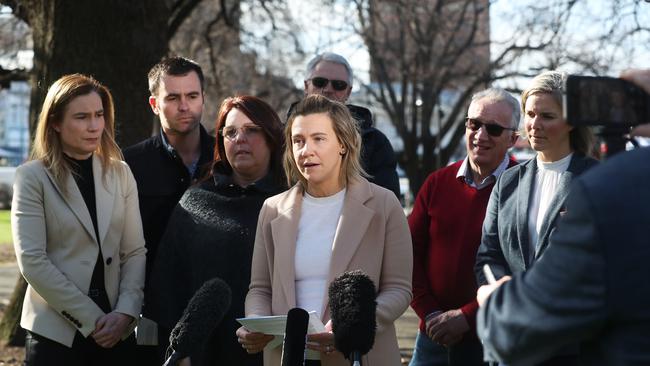 Rachel Midson spoke in relation to Labor member for Franklin David O'Byrne and his alleged behaviour towards her. Picture: Nikki Davis-Jones