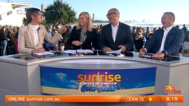 Sunrise host's run-in with MAFS star (Sunrise)